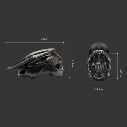 ROCKBROS Mountain bike helmet with adjustable visor and magnetic closure 58-62 cm - titanium – image 11