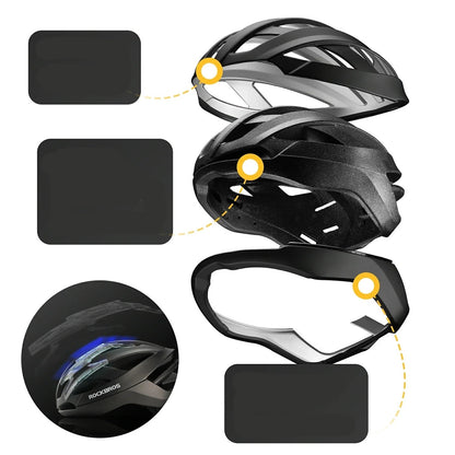 ROCKBROS Bicycle helmet with strengthening frame 58-62 cm - black – image 3