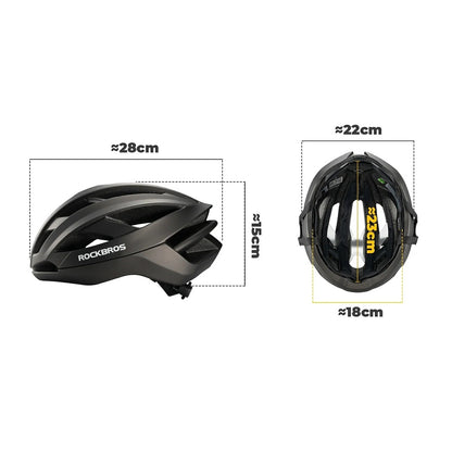 ROCKBROS Bicycle helmet with strengthening frame 58-62 cm - black – image 7