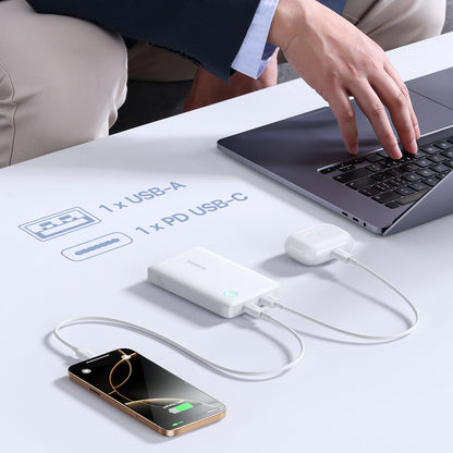 BASEUS Powerbank 10000mAh 15W EnerFill FP11 with USB-C cable 30cm - white – image 11
