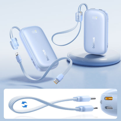 BASEUS Powerbank 10000mAh 45W with USB-C iPhone Lightning cable - blue – image 6