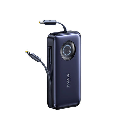 BASEUS Powerbank 20000mAh 100W with retractable USB-C cables - black – image 6