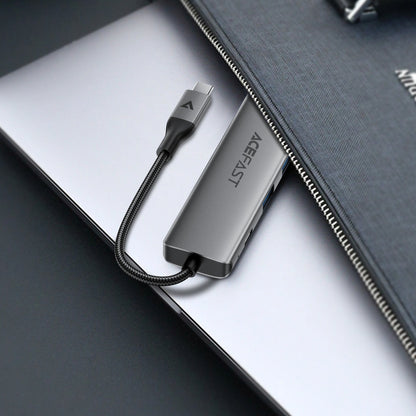ACEFAST Hub docking station 6in1 USB-C - UAB-A USB-C HDMI SD 4K 60Hz PD 90W - gray – image 7