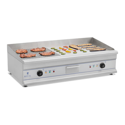 Electric grill 230V double large grooved 100cm