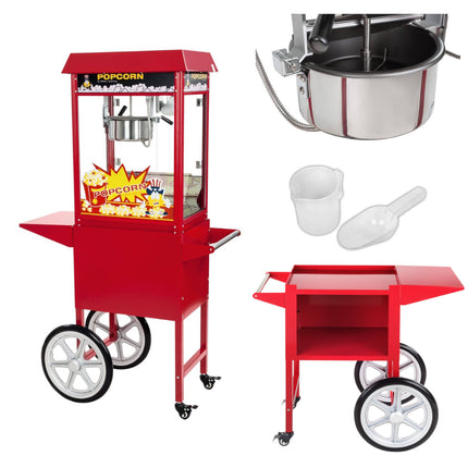 Mobile Popcorn Machine With Wheel-Cart