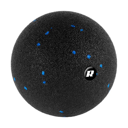 12 cm massage ball, black and blue, EPP material, REBEL ACTIVE - Carlat