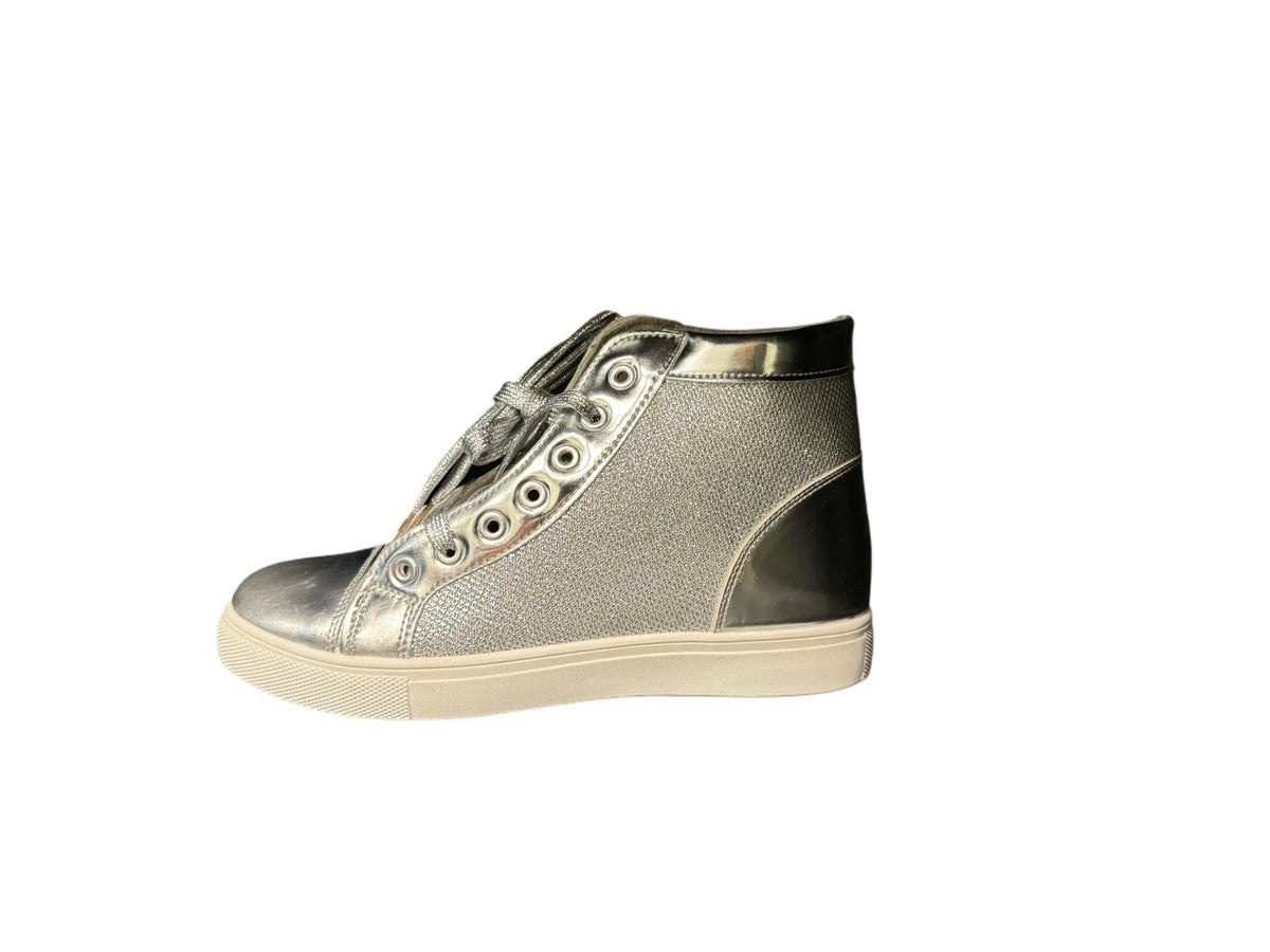Silver high-top women's shoes 40
