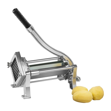 Hand-held potato chip cutter