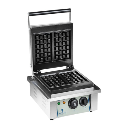 Rectangular waffle guard for 2 Belgian waffles