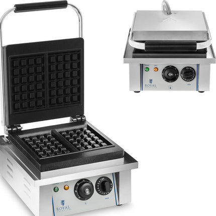 Rectangular waffle guard for 2 Belgian waffles