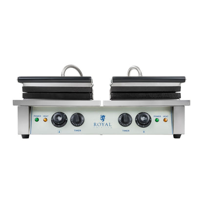 Royal Catering Double rectangular waffle iron for 4 Belgian waffles – image 4