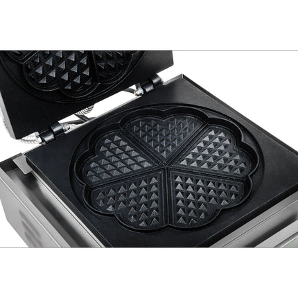 Waffle iron teflon-coated waffle ring rosette heart wr. 21cm