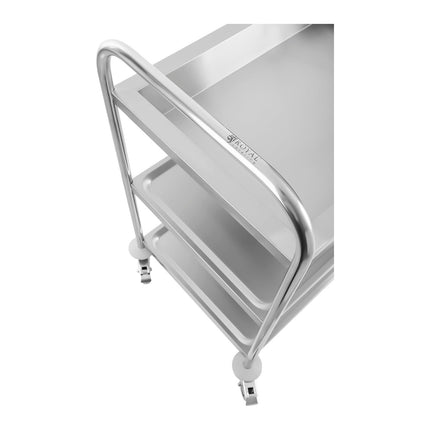 Stainless Steel Waiter Trolley - 3 Shelves Royal Catering