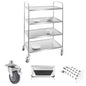 Stainless Steel Waiter Trolley - 4 Shelves Royal Catering