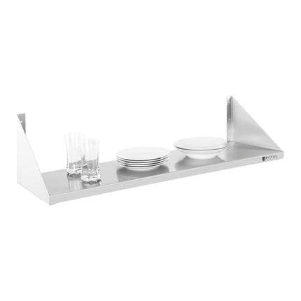 Wall shelf hanging steel, stainless steel, single 90cm