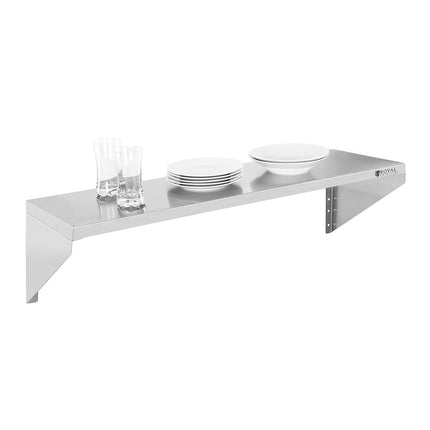 Wall shelf hanging steel, stainless steel, single 90cm