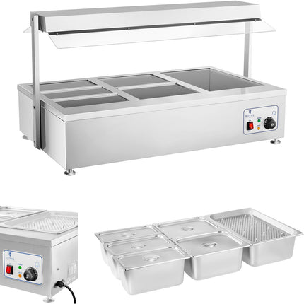 Dry bemar freestanding heater 6 x GN 150mm 55L Royal Catering