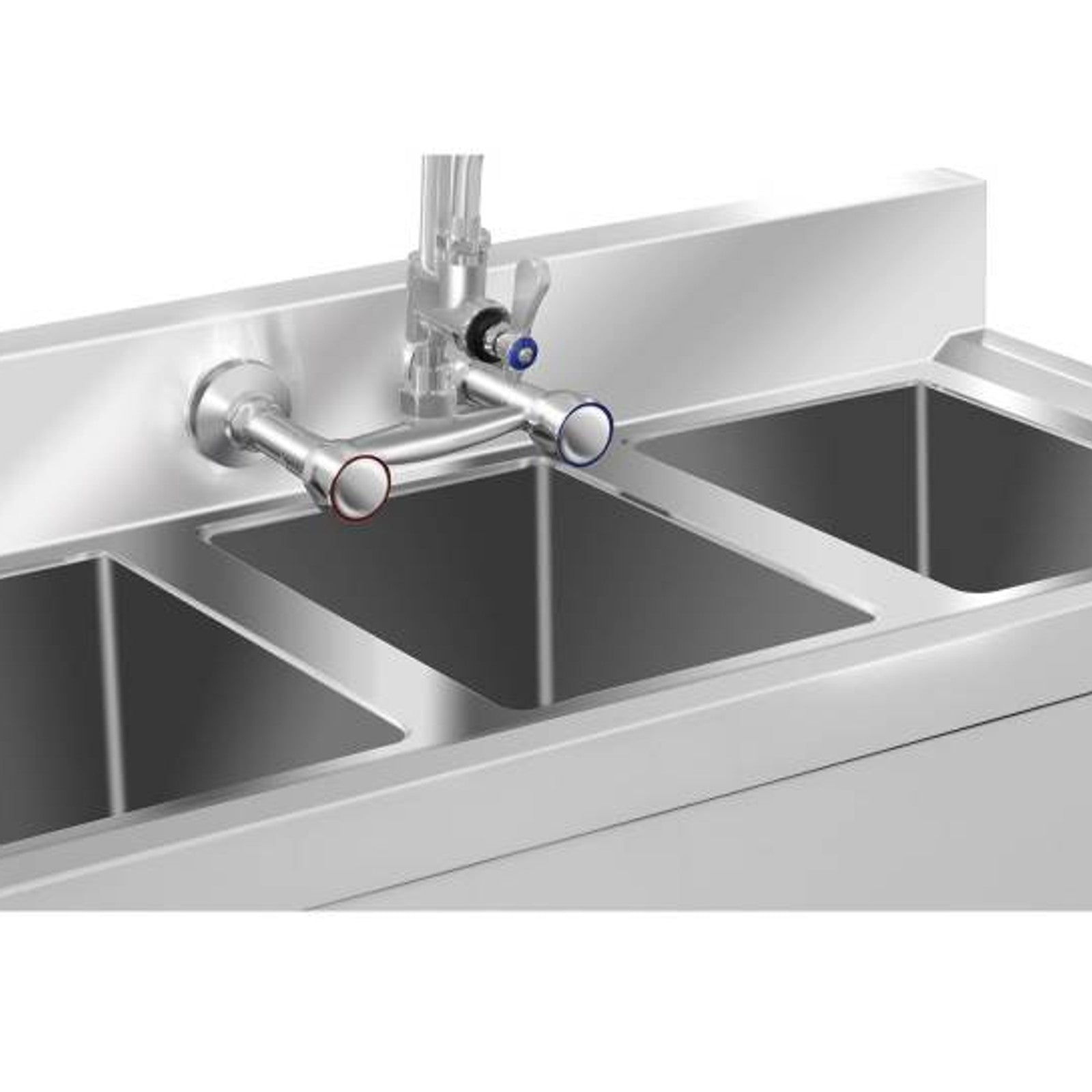 Royal Catering Stainless steel catering sink, 3-bowl pool, 100x50cm – image 3