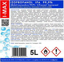 Isopropyl alcohol Isopropanol IPA I-MAX 99.9% 5L GSG24