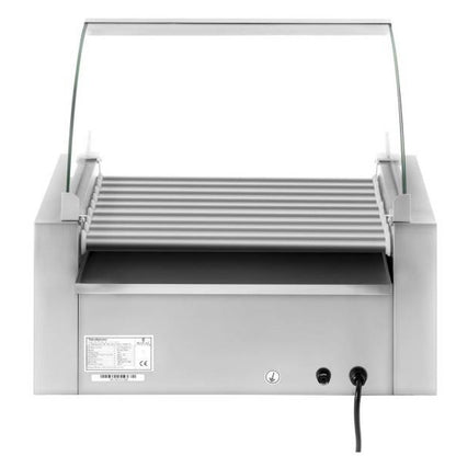 Roller grill with a cover and a warmer drawer for 16 hot dog buns 2200W 230V Royal Catering – image 3