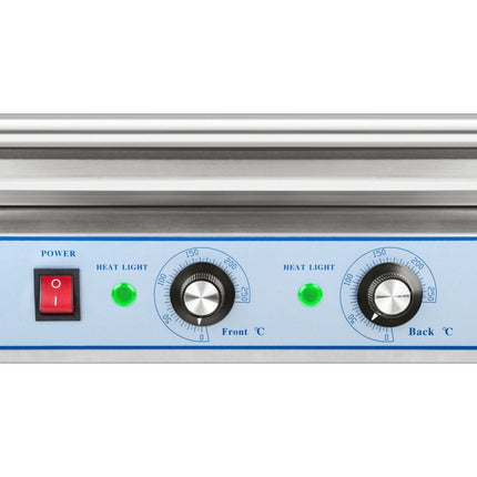 Roller grill with cover roller grill heater for steam trays 7 rollers