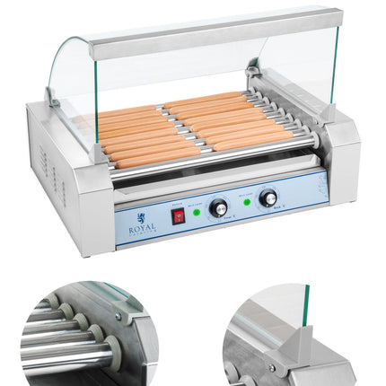 Roller grill with cover roller grill heater for steam trays 9 rollers