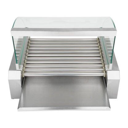 Royal Catering Roller grill with cover, roller grill, sausage warmer, 11 rolls – image 4