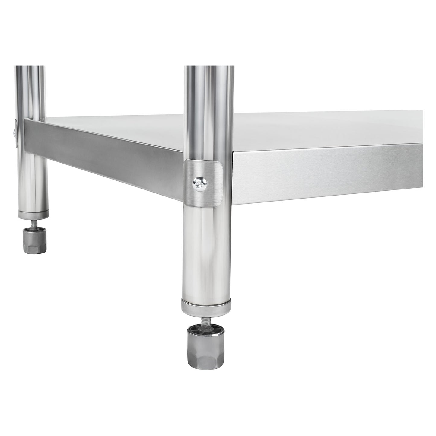 Kitchen table worktop stainless steel lower shelf 120x60cm
