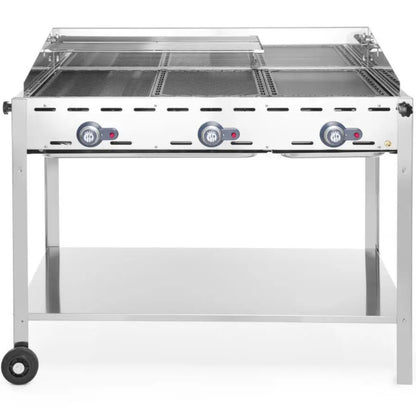 Hendi Gas grill "Green Fire" 3 burners 17,4kW with cover and shelf – image 2