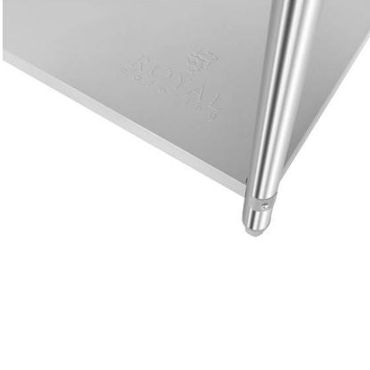 Royal Catering Stainless steel working table with top-up 120x60cm – image 4
