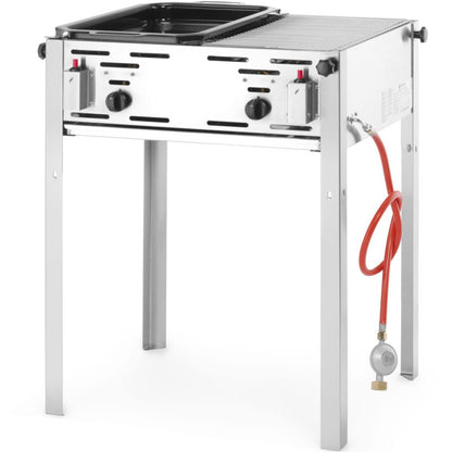 Hendi Gas grill with divided grate and tray MASTER MAXI 50/50 11kW