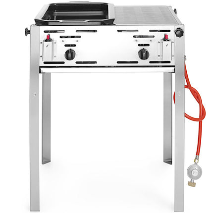 Hendi Gas grill with divided grate and tray MASTER MAXI 50/50 11kW – image 2