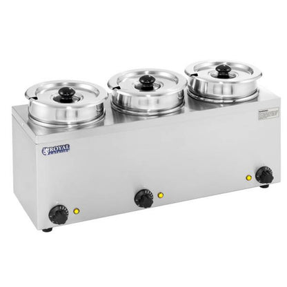 Royal Catering Bemar electric soup heater 450W 230V 3 x 3.8L