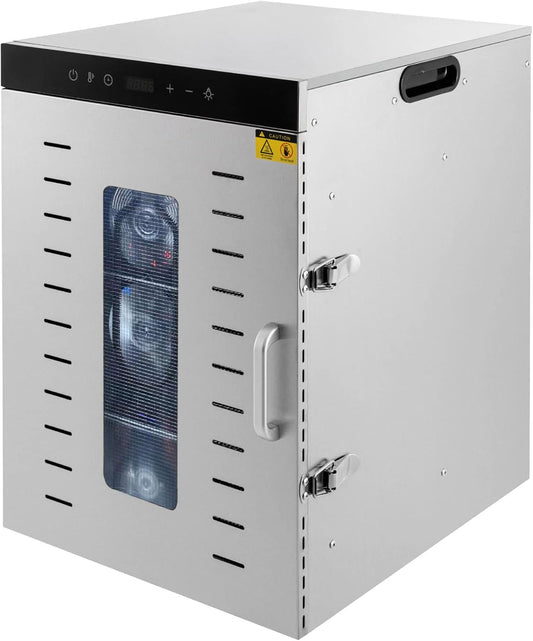 16 Trays Stainless Steel Food Dehydrator, 1500 W Dehydrator, Freeze Dryer, Fruit Dryer for Private Commercial Use 40.5 x 46 x 57.5 cm - Carlat
