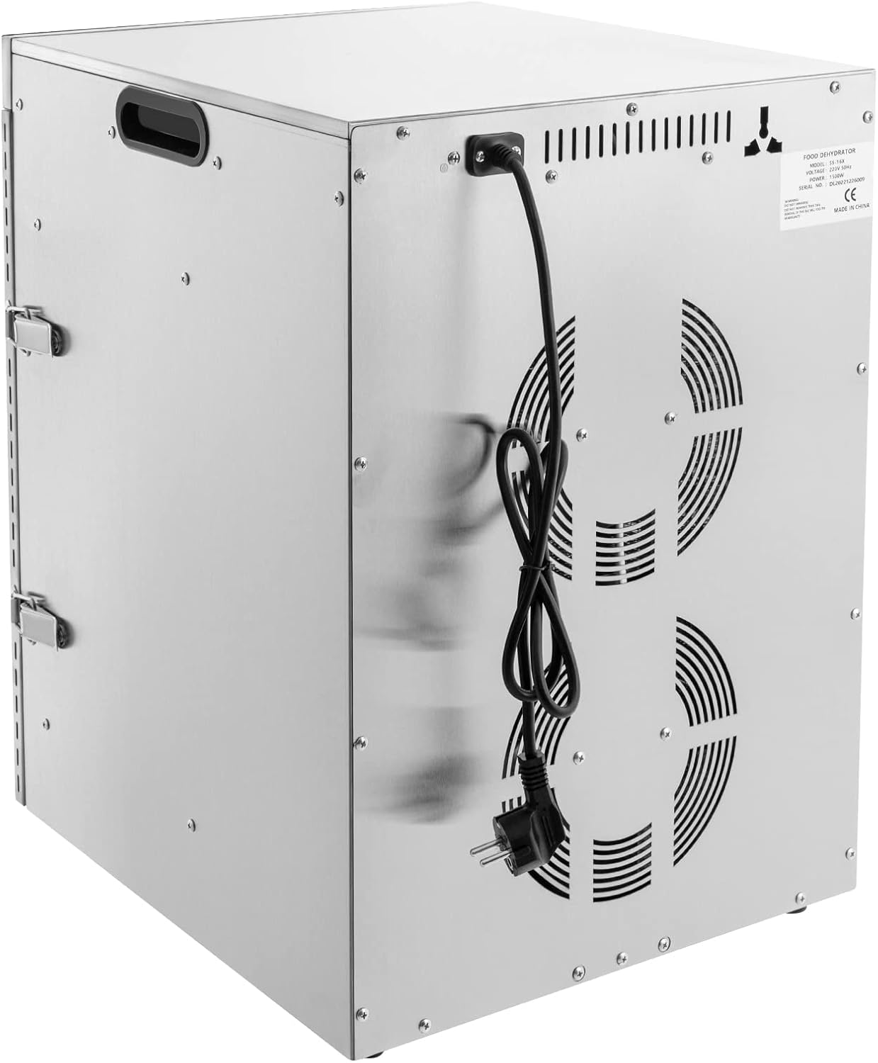 16 Trays Stainless Steel Food Dehydrator, 1500 W Dehydrator, Freeze Dryer, Fruit Dryer for Private Commercial Use 40.5 x 46 x 57.5 cm - Carlat
