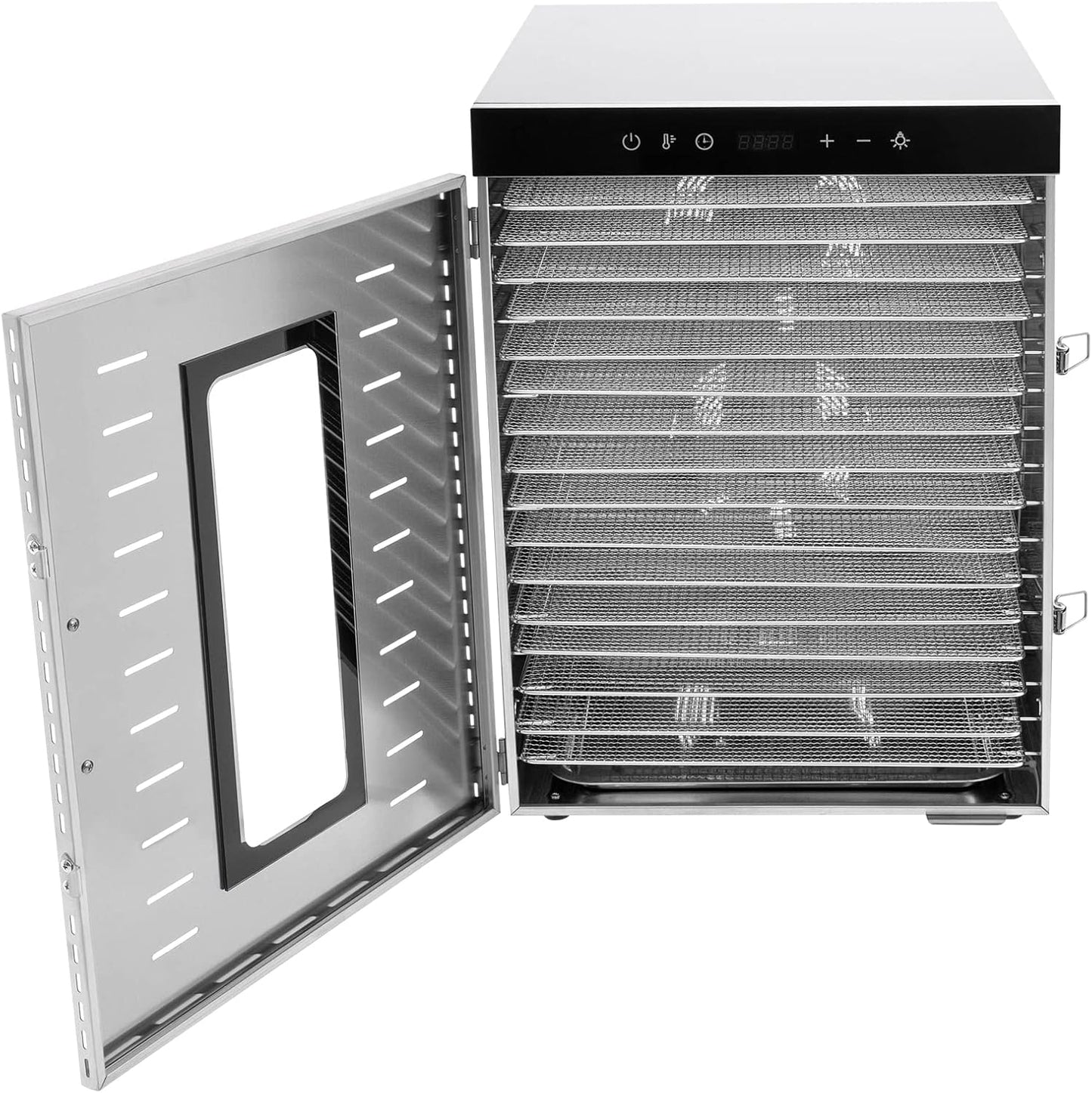 16 Trays Stainless Steel Food Dehydrator, 1500 W Dehydrator, Freeze Dryer, Fruit Dryer for Private Commercial Use 40.5 x 46 x 57.5 cm - Carlat