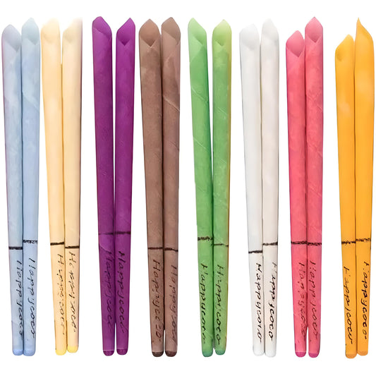 16-piece ear candle set for ear candling, healthy ears, candles and pads - u123 - Carlat