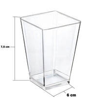 160 ml snack and dessert cups, 20-pack, square dessert container - Carlat