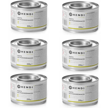 Hendi BIO ethanol paste for can warmers 6x200g set