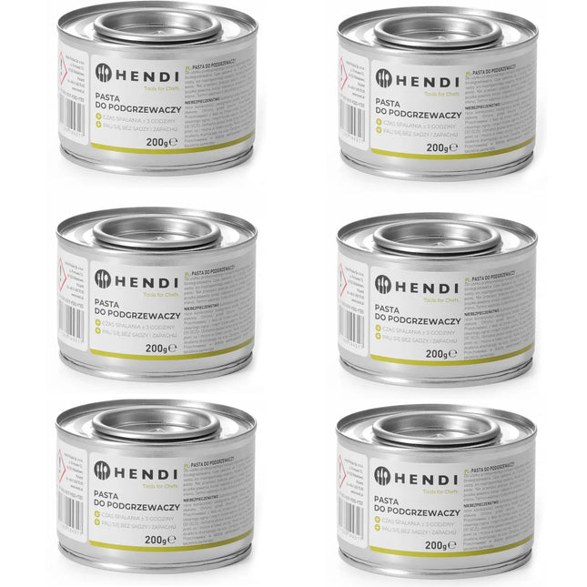 Hendi BIO ethanol paste for can warmers 6x200g set