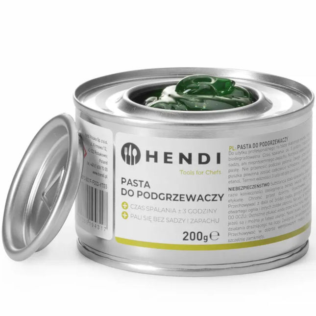 Food Heater Paste - Ethanol can 48 x 200g - Hendi 194546