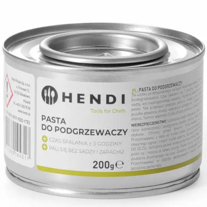Hendi Food heater paste - ethanol can 48 x 200g