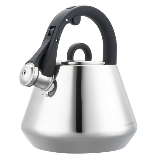 2.5-liter Stainless Steel Kettle with Whistle, High-Gloss Finish, Induction Compatible, Klausberg KB-7947 - Carlat