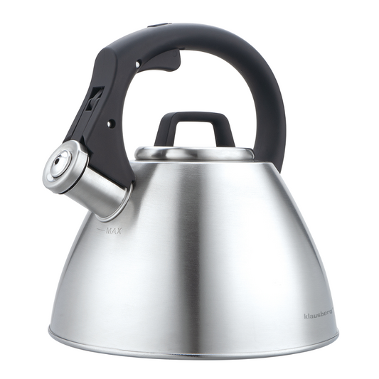 2.5-liter steel kettle with whistle and soft-touch handle, Klausberg KB-7951 - Carlat