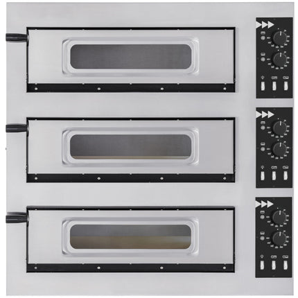 Prismafood 3-chamber pizza oven for 3 pizzas. 45 cm BASIC 3/50 GLASS AND LIGHT 12000 W – image 2