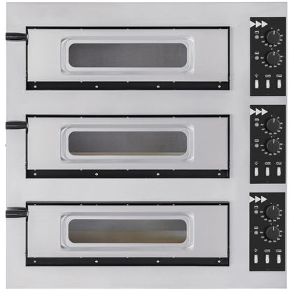 Prismafood 3-chamber pizza oven for 3 pizzas. 45 cm BASIC 3/50 GLASS AND LIGHT 12000 W – image 2