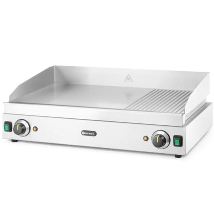 Profi Line Barbecue Heating Plate Smooth-Grooved Double For Continuous Operation 3500W - Hendi 203163