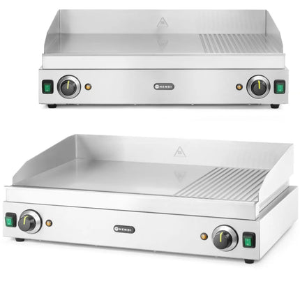 Profi Line Barbecue Heating Plate Smooth-Grooved Double For Continuous Operation 3500W - Hendi 203163