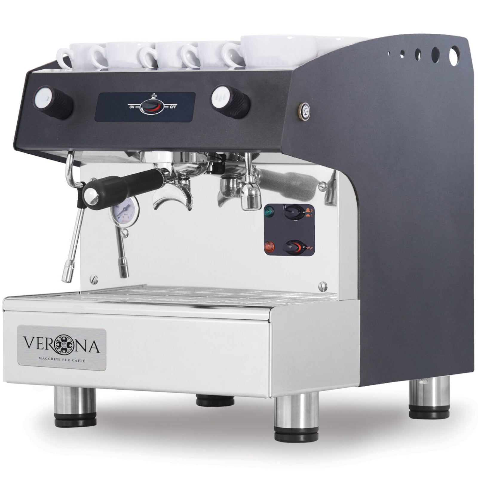Hendi Semi-automatic 1-group portafilter coffee machine ROMEO EASY 1800 W