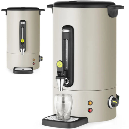 Hendi Mulled wine water boiler with tap and drip tray UNIQ 16 l 1650 W - light gray